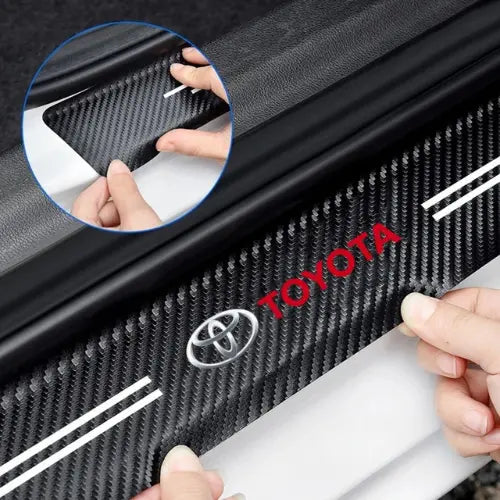 [PAGUE 1 LEVE 4] Protetor Soleira Personalizado Universal Para Carro Carfiber™ + Brinde Grátis