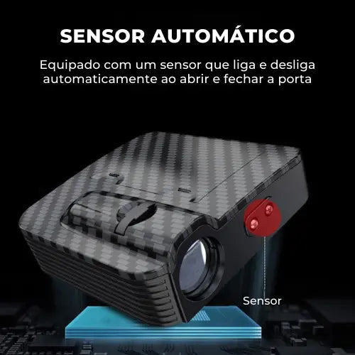 Projetor de Porta Automático Sem Fio Personalizado Luxcar™ + Brinde Grátis