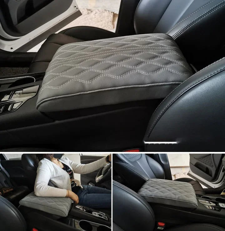 Capa de Couro para Apoio de Braço Automotivo - LeatherArm