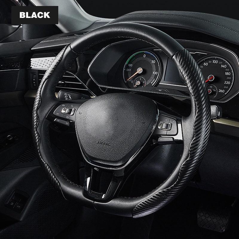 Capa de Volante de Carro Protetora Carbono Proteção Direção Tampa do Volantes Universal Antiderrapante Resistente Veicular